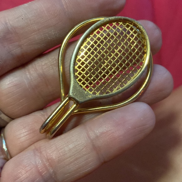 Universal Tennis Racket Tie Clip Vintage Money Clip - Picture 5 of 8